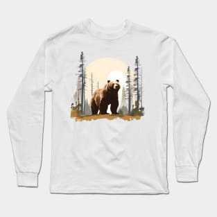 Brown Bear Forest Long Sleeve T-Shirt